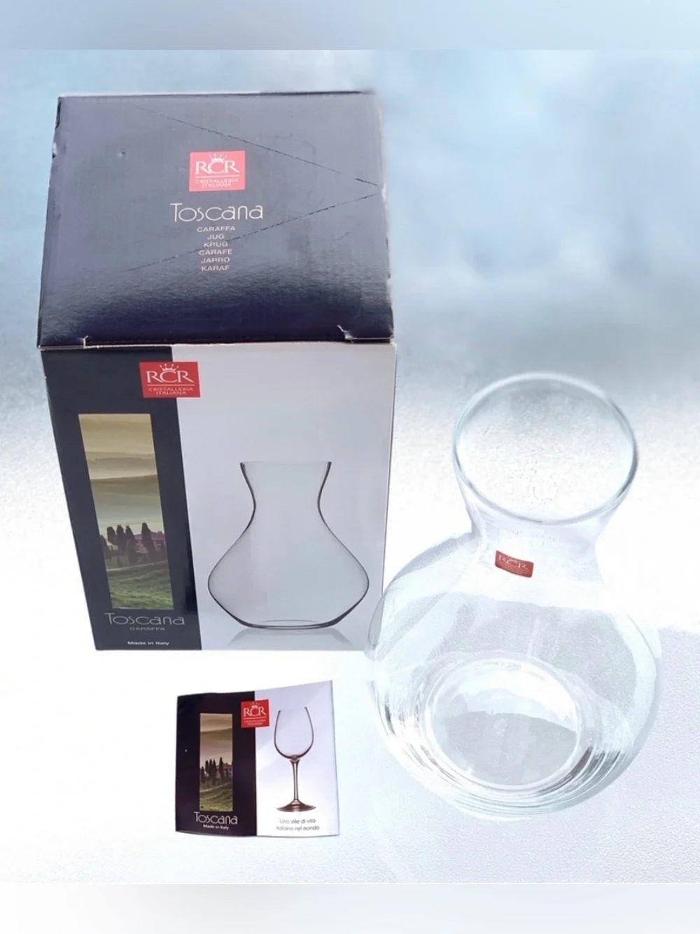 Toscana Caraffa Italian Glass Water Carafe